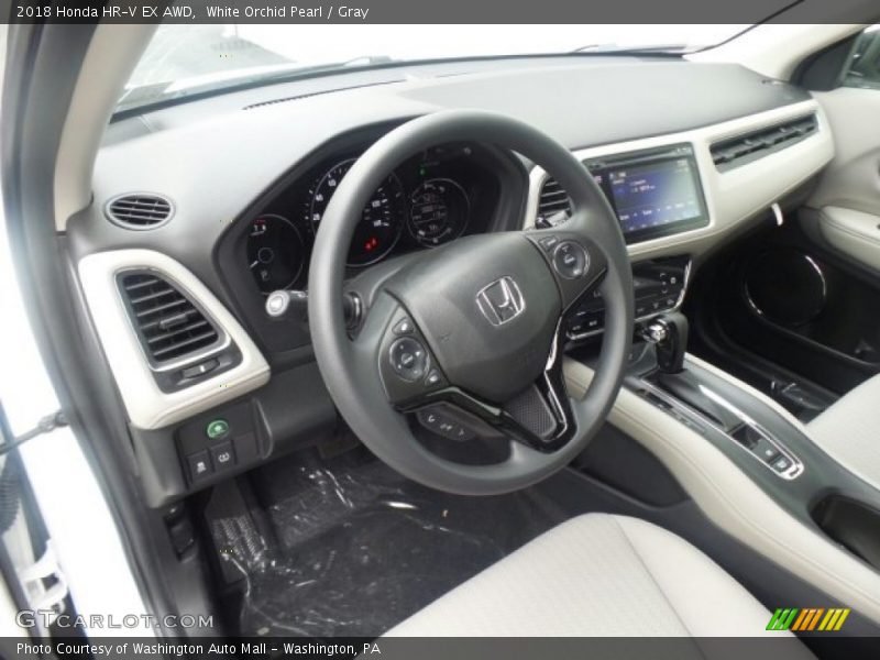 White Orchid Pearl / Gray 2018 Honda HR-V EX AWD