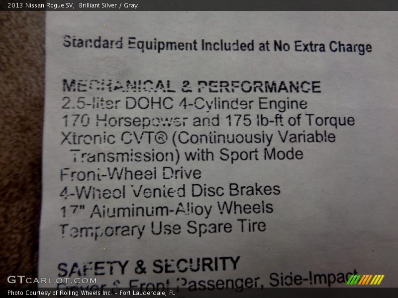 Brilliant Silver / Gray 2013 Nissan Rogue SV