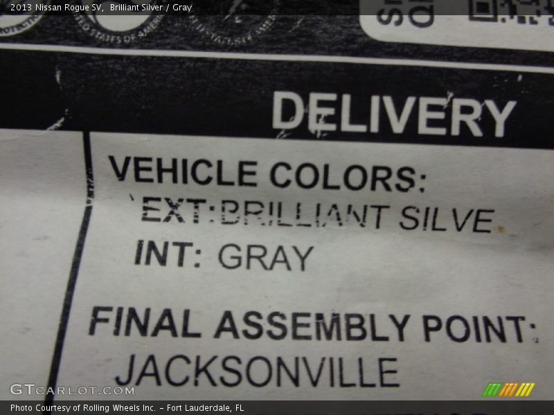 Brilliant Silver / Gray 2013 Nissan Rogue SV