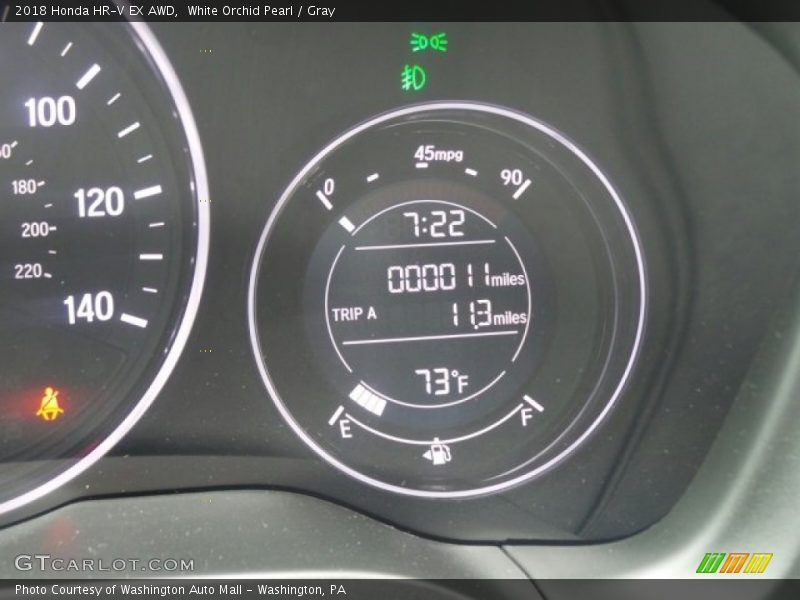 White Orchid Pearl / Gray 2018 Honda HR-V EX AWD