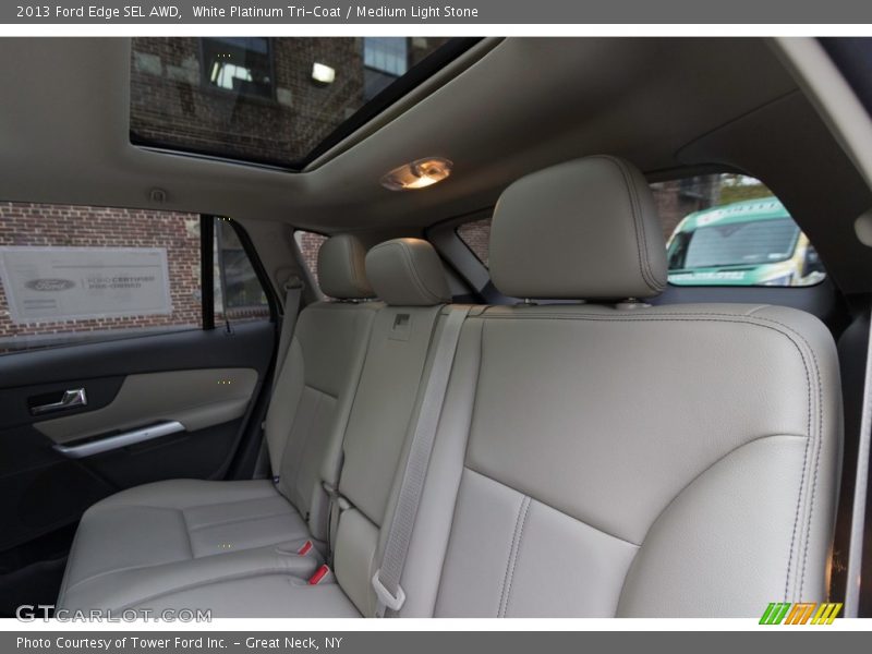 White Platinum Tri-Coat / Medium Light Stone 2013 Ford Edge SEL AWD