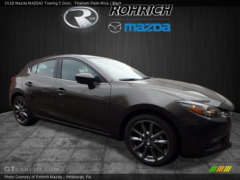 Titanium Flash Mica / Black 2018 Mazda MAZDA3 Touring 5 Door