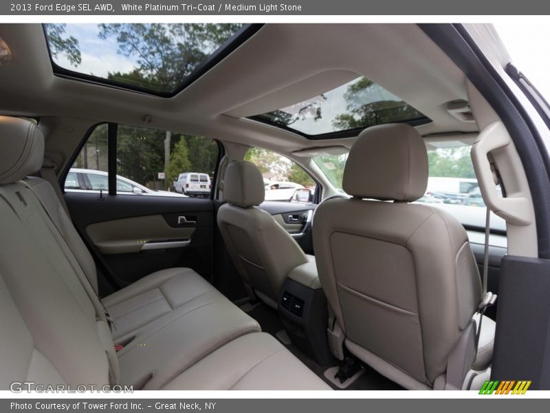 White Platinum Tri-Coat / Medium Light Stone 2013 Ford Edge SEL AWD