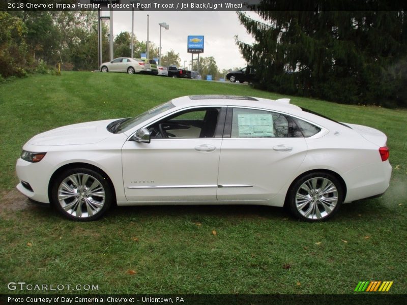 Iridescent Pearl Tricoat / Jet Black/Light Wheat 2018 Chevrolet Impala Premier
