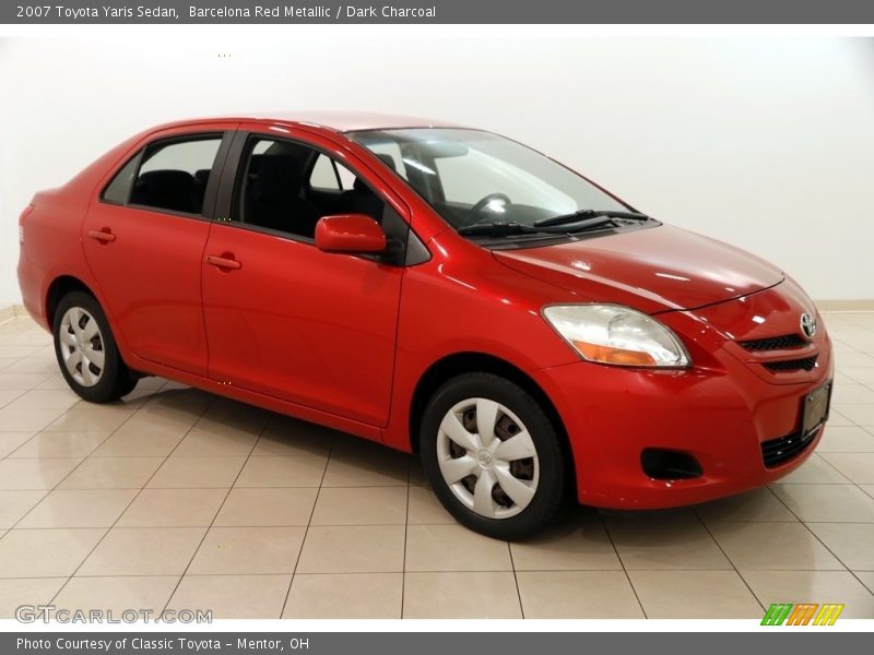 Barcelona Red Metallic / Dark Charcoal 2007 Toyota Yaris Sedan