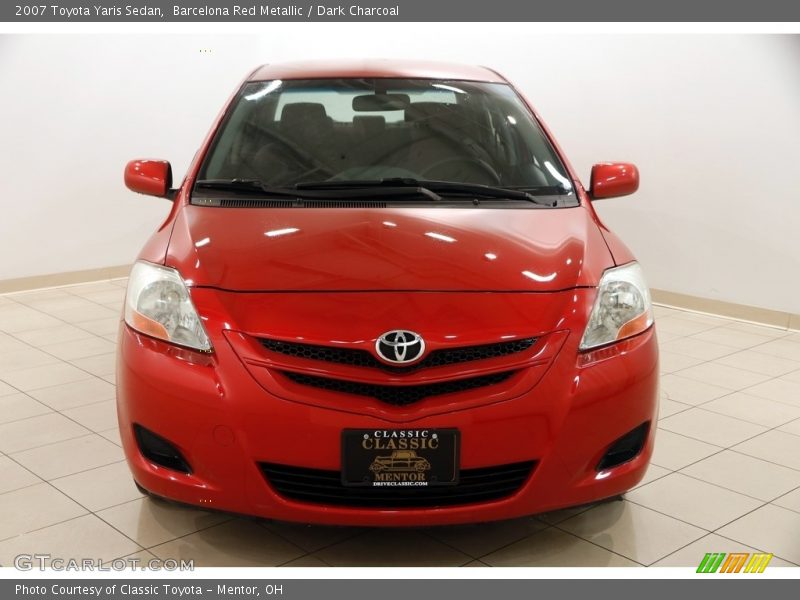 Barcelona Red Metallic / Dark Charcoal 2007 Toyota Yaris Sedan