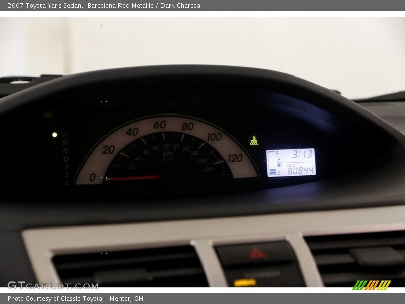 Barcelona Red Metallic / Dark Charcoal 2007 Toyota Yaris Sedan