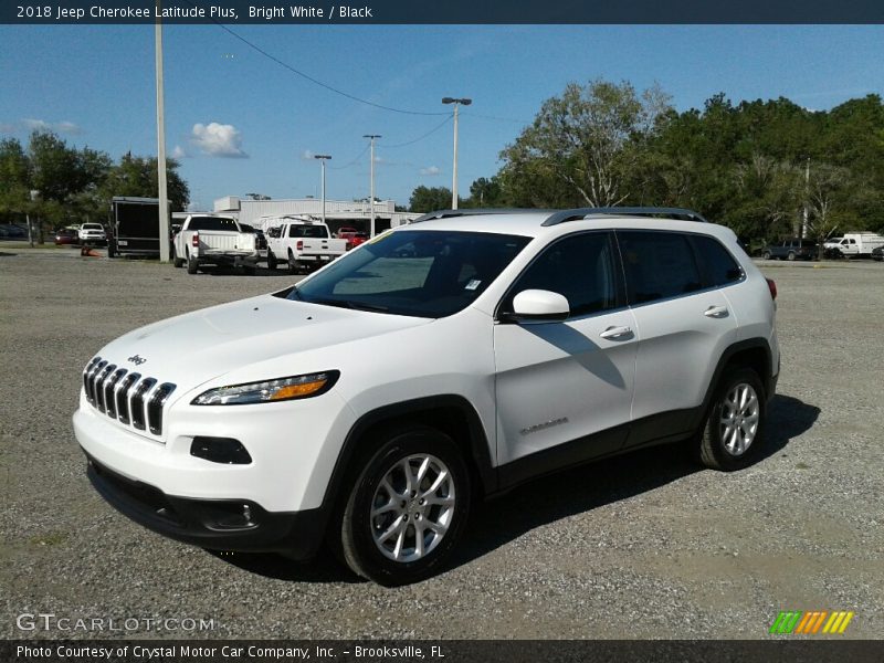 Bright White / Black 2018 Jeep Cherokee Latitude Plus