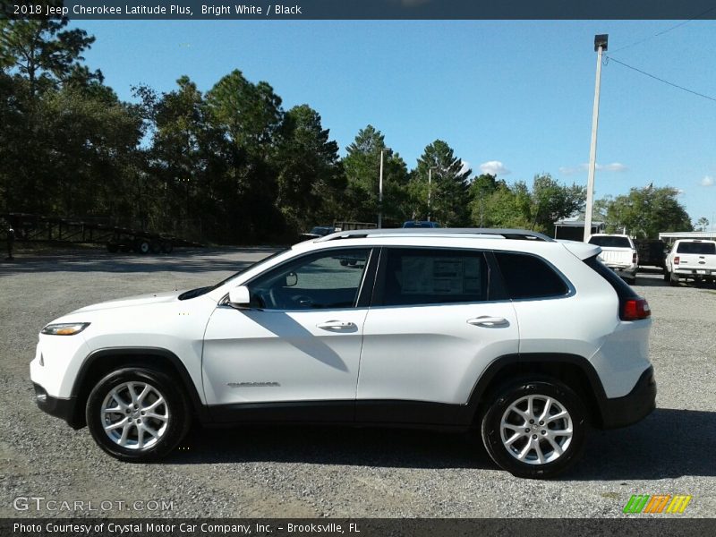 Bright White / Black 2018 Jeep Cherokee Latitude Plus