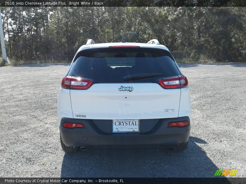 Bright White / Black 2018 Jeep Cherokee Latitude Plus