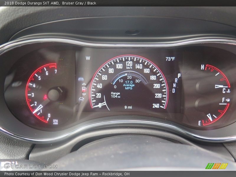Bruiser Gray / Black 2018 Dodge Durango SXT AWD