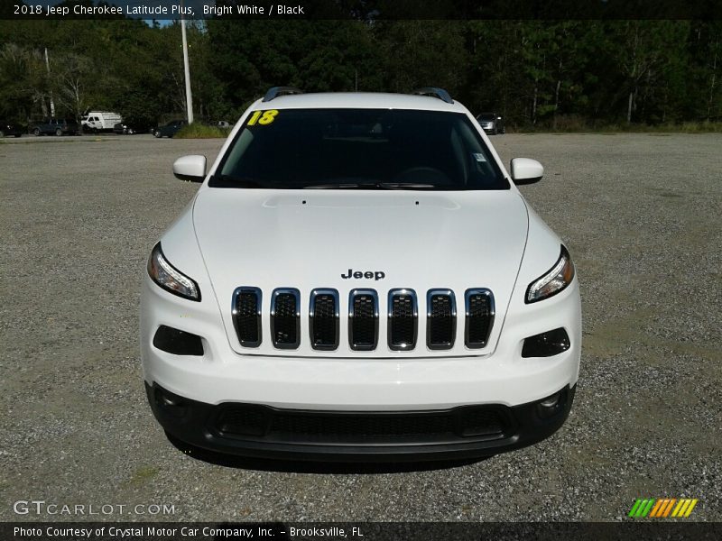 Bright White / Black 2018 Jeep Cherokee Latitude Plus