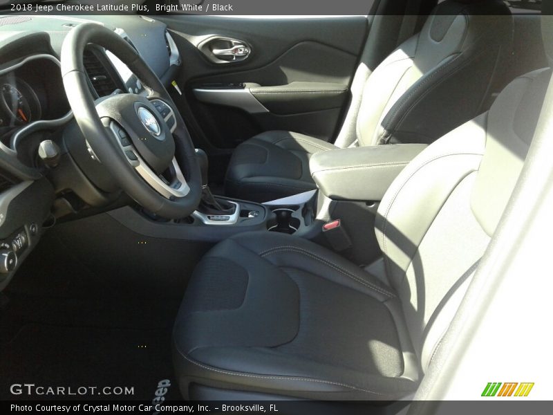 Bright White / Black 2018 Jeep Cherokee Latitude Plus