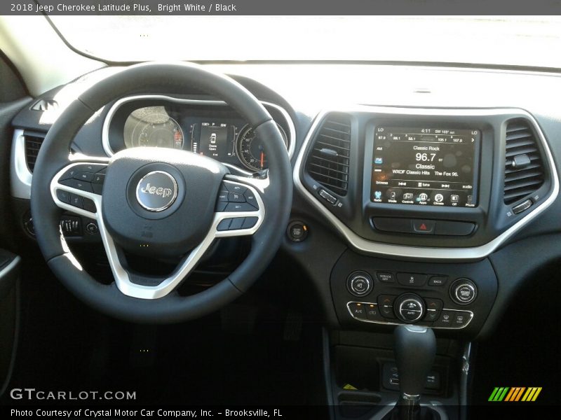 Bright White / Black 2018 Jeep Cherokee Latitude Plus
