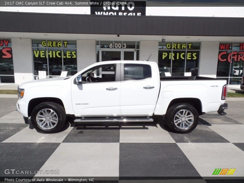 Summit White / Cocoa/­Dune 2017 GMC Canyon SLT Crew Cab 4x4