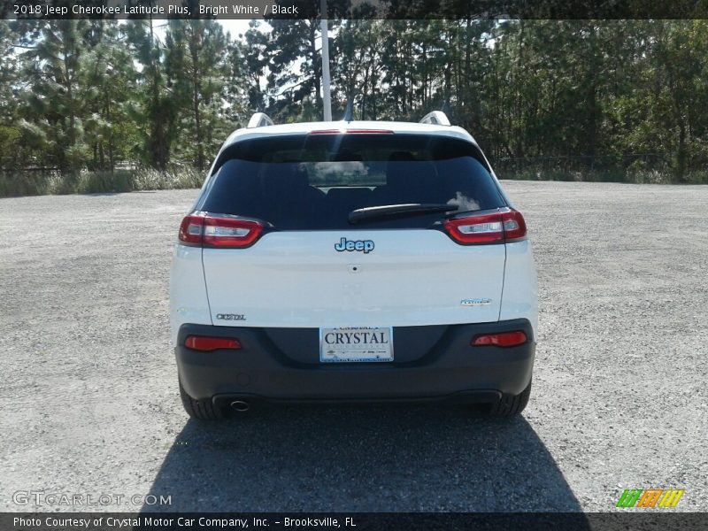 Bright White / Black 2018 Jeep Cherokee Latitude Plus