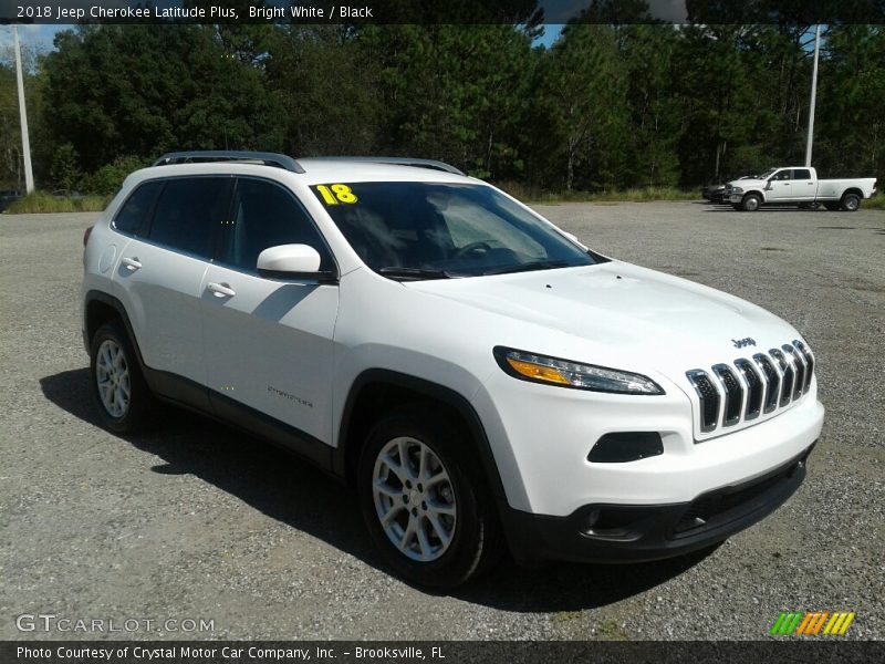 Bright White / Black 2018 Jeep Cherokee Latitude Plus