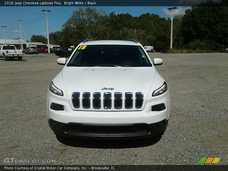 Bright White / Black 2018 Jeep Cherokee Latitude Plus