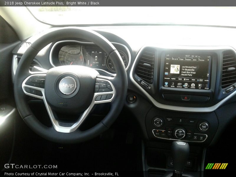 Bright White / Black 2018 Jeep Cherokee Latitude Plus