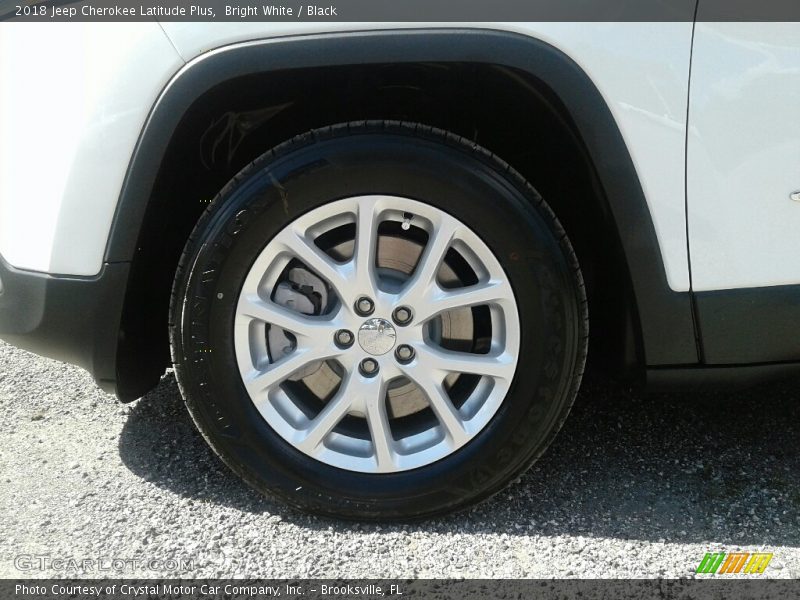 Bright White / Black 2018 Jeep Cherokee Latitude Plus