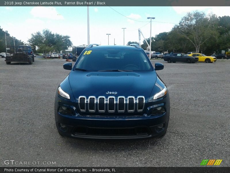 Patriot Blue Pearl / Black 2018 Jeep Cherokee Latitude Plus