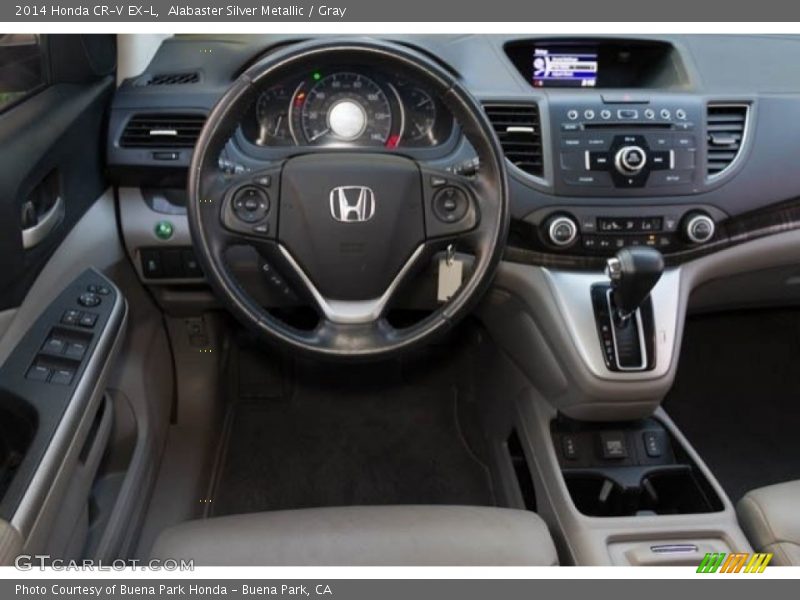 Alabaster Silver Metallic / Gray 2014 Honda CR-V EX-L