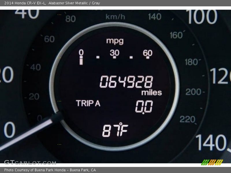 Alabaster Silver Metallic / Gray 2014 Honda CR-V EX-L