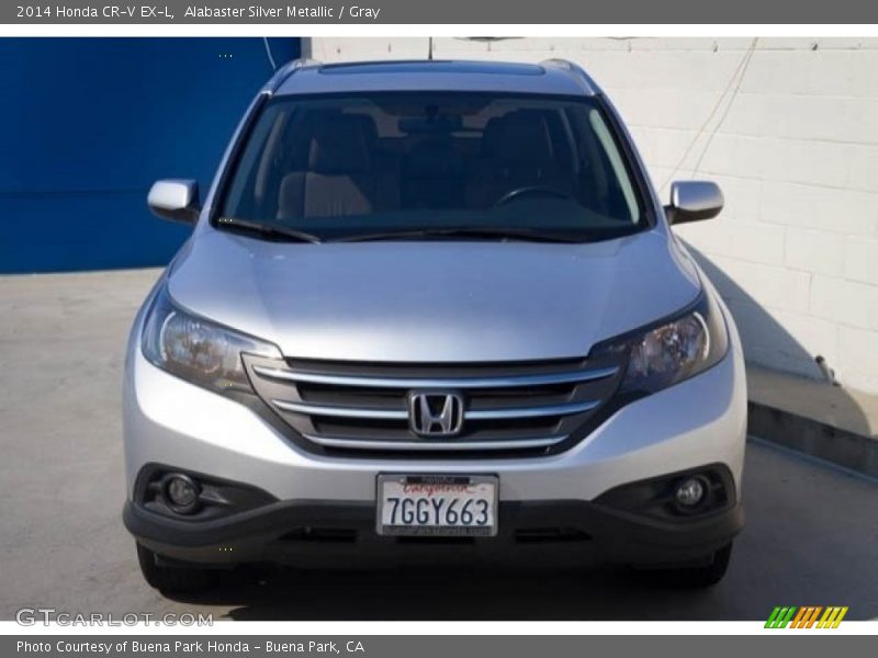 Alabaster Silver Metallic / Gray 2014 Honda CR-V EX-L