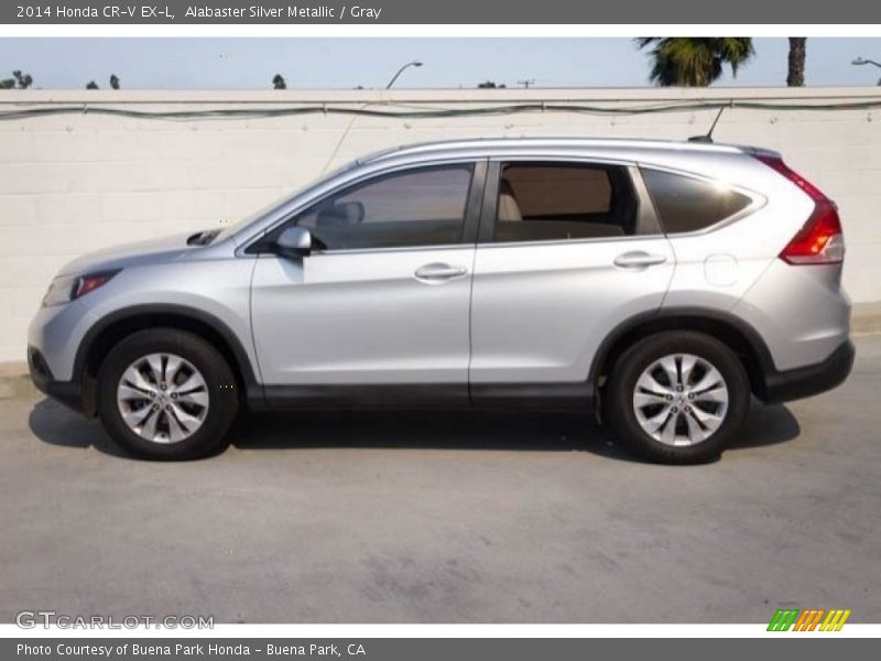 Alabaster Silver Metallic / Gray 2014 Honda CR-V EX-L