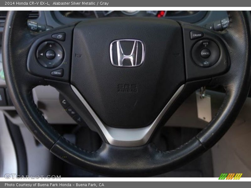 Alabaster Silver Metallic / Gray 2014 Honda CR-V EX-L
