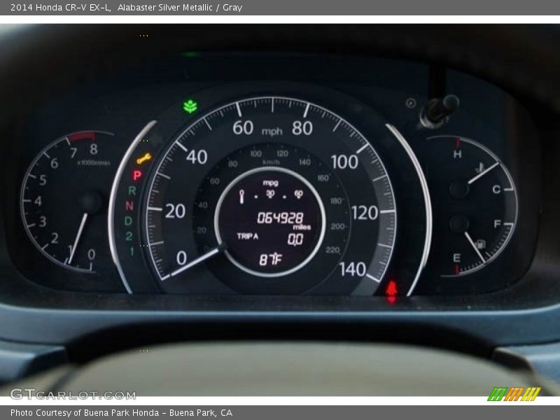 Alabaster Silver Metallic / Gray 2014 Honda CR-V EX-L