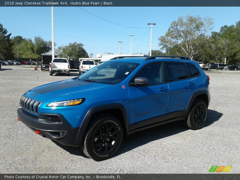 Hydro Blue Pearl / Black 2018 Jeep Cherokee Trailhawk 4x4