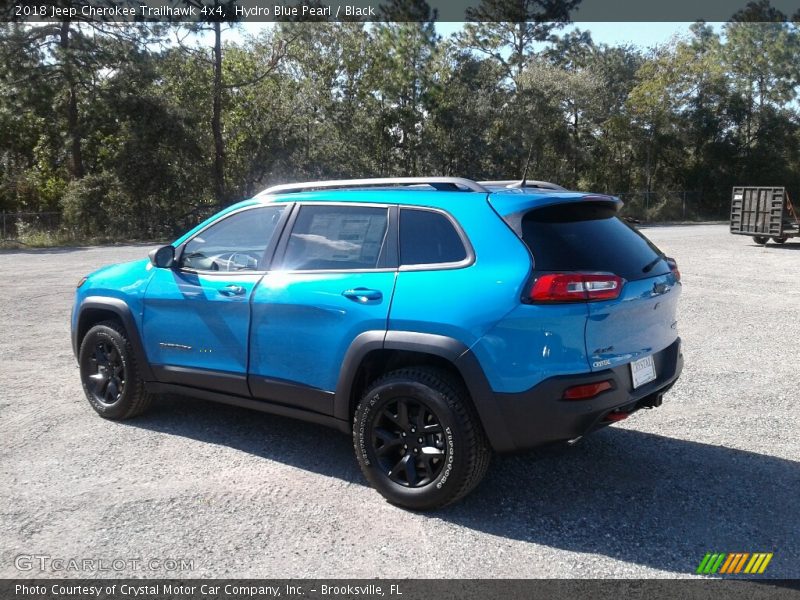 Hydro Blue Pearl / Black 2018 Jeep Cherokee Trailhawk 4x4