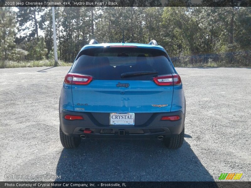 Hydro Blue Pearl / Black 2018 Jeep Cherokee Trailhawk 4x4