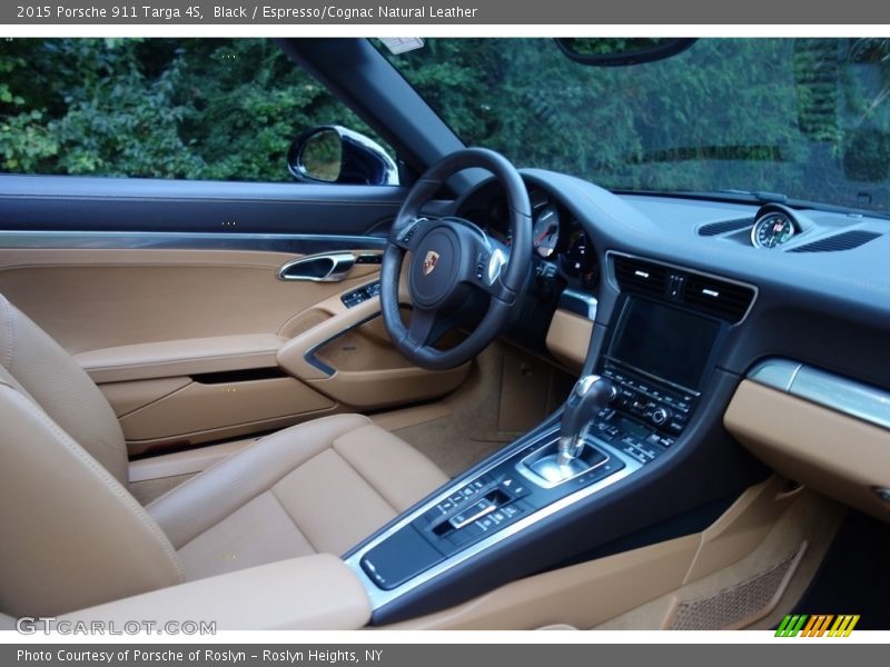 Black / Espresso/Cognac Natural Leather 2015 Porsche 911 Targa 4S