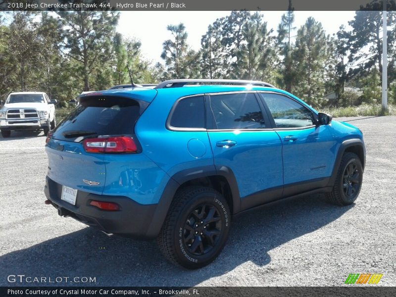 Hydro Blue Pearl / Black 2018 Jeep Cherokee Trailhawk 4x4
