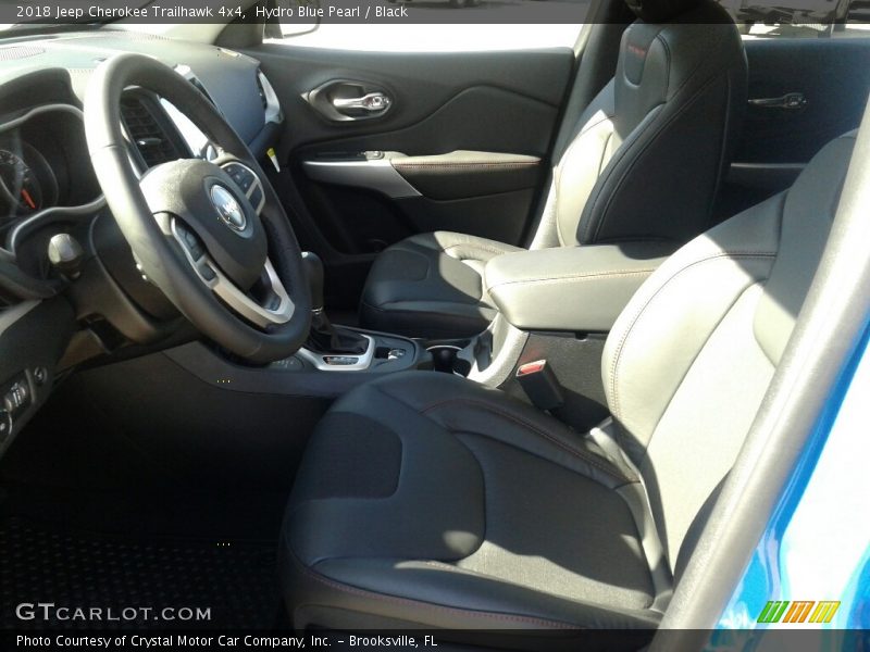Hydro Blue Pearl / Black 2018 Jeep Cherokee Trailhawk 4x4