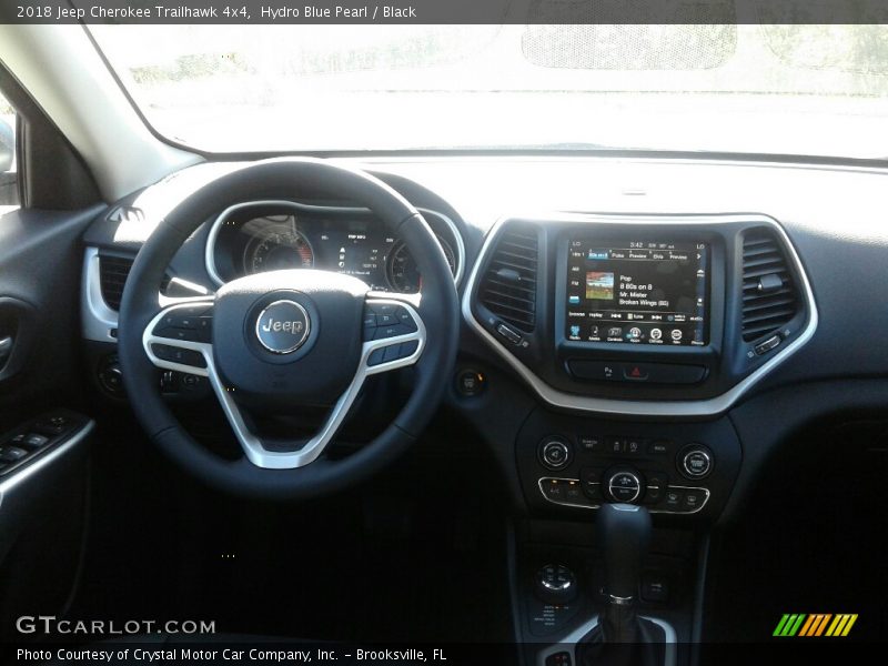Hydro Blue Pearl / Black 2018 Jeep Cherokee Trailhawk 4x4