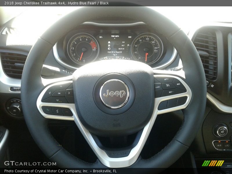 Hydro Blue Pearl / Black 2018 Jeep Cherokee Trailhawk 4x4