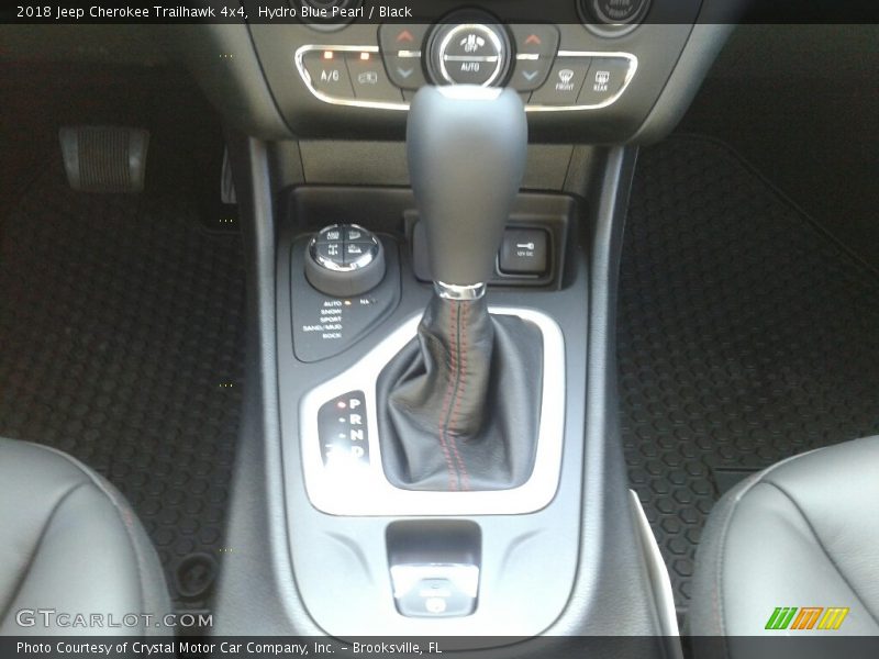 Hydro Blue Pearl / Black 2018 Jeep Cherokee Trailhawk 4x4