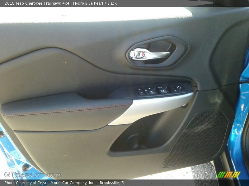 Hydro Blue Pearl / Black 2018 Jeep Cherokee Trailhawk 4x4