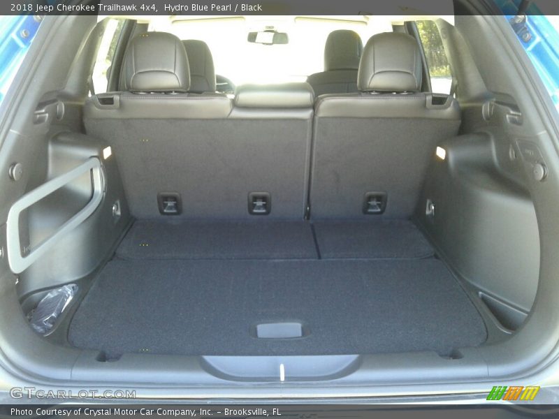 Hydro Blue Pearl / Black 2018 Jeep Cherokee Trailhawk 4x4