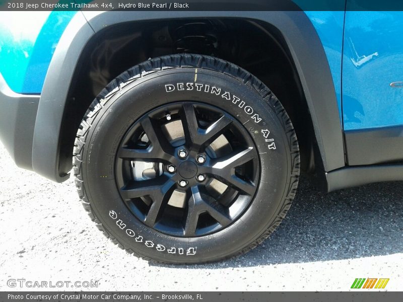 Hydro Blue Pearl / Black 2018 Jeep Cherokee Trailhawk 4x4