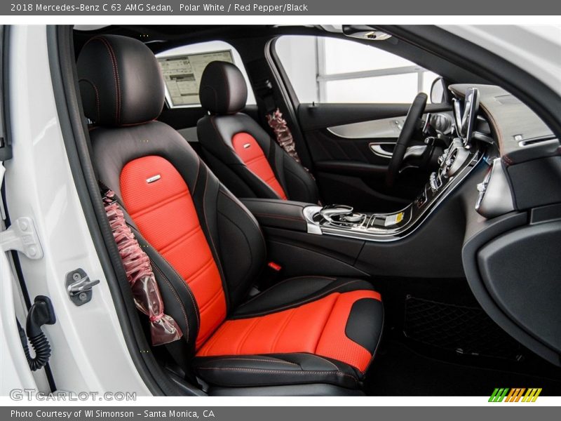  2018 C 63 AMG Sedan Red Pepper/Black Interior