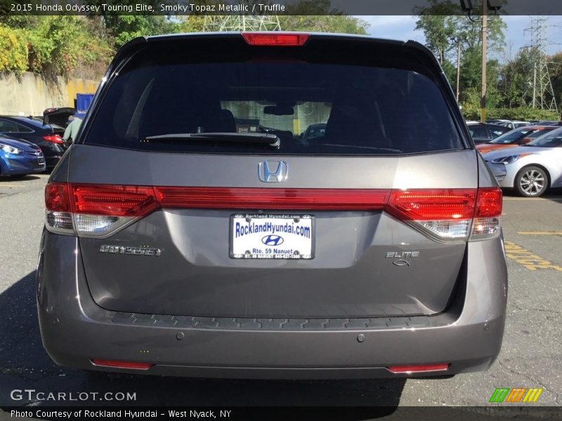 Smoky Topaz Metallic / Truffle 2015 Honda Odyssey Touring Elite