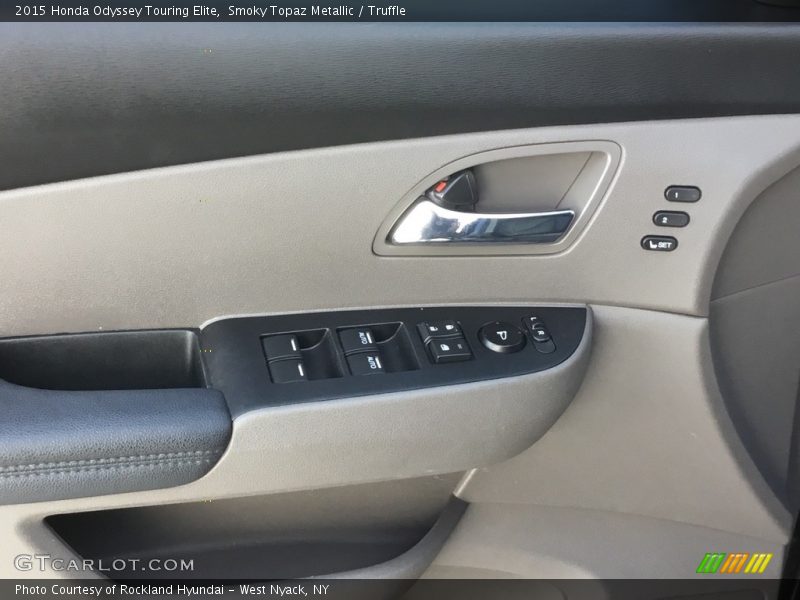 Smoky Topaz Metallic / Truffle 2015 Honda Odyssey Touring Elite