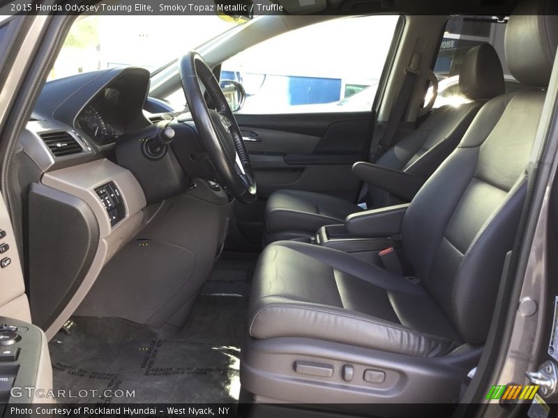 Smoky Topaz Metallic / Truffle 2015 Honda Odyssey Touring Elite