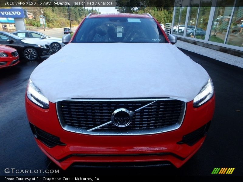 Passion Red / Charcoal 2018 Volvo XC90 T6 AWD R-Design
