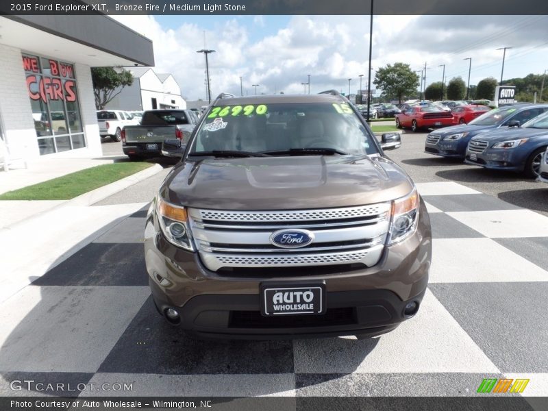 Bronze Fire / Medium Light Stone 2015 Ford Explorer XLT