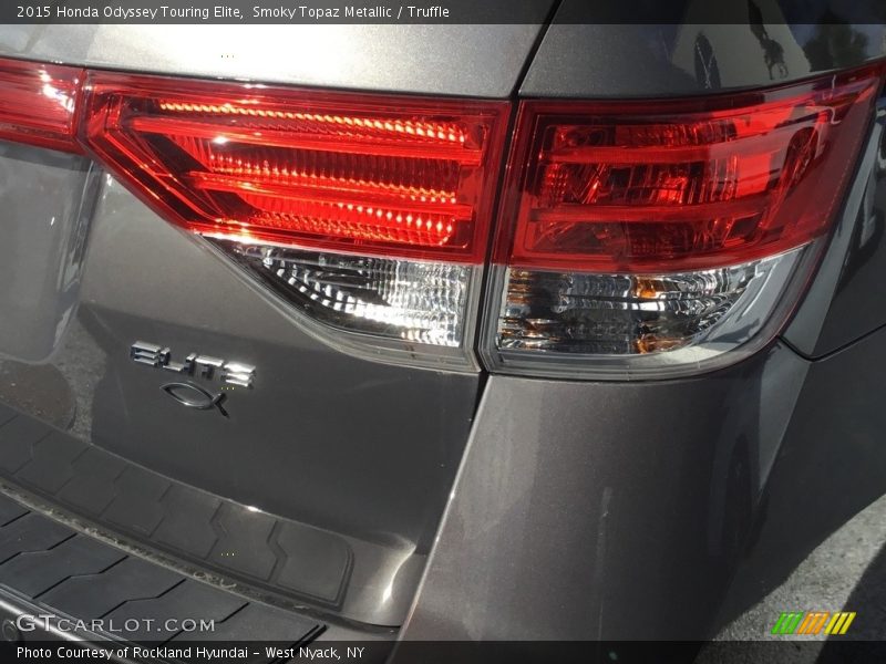 Smoky Topaz Metallic / Truffle 2015 Honda Odyssey Touring Elite